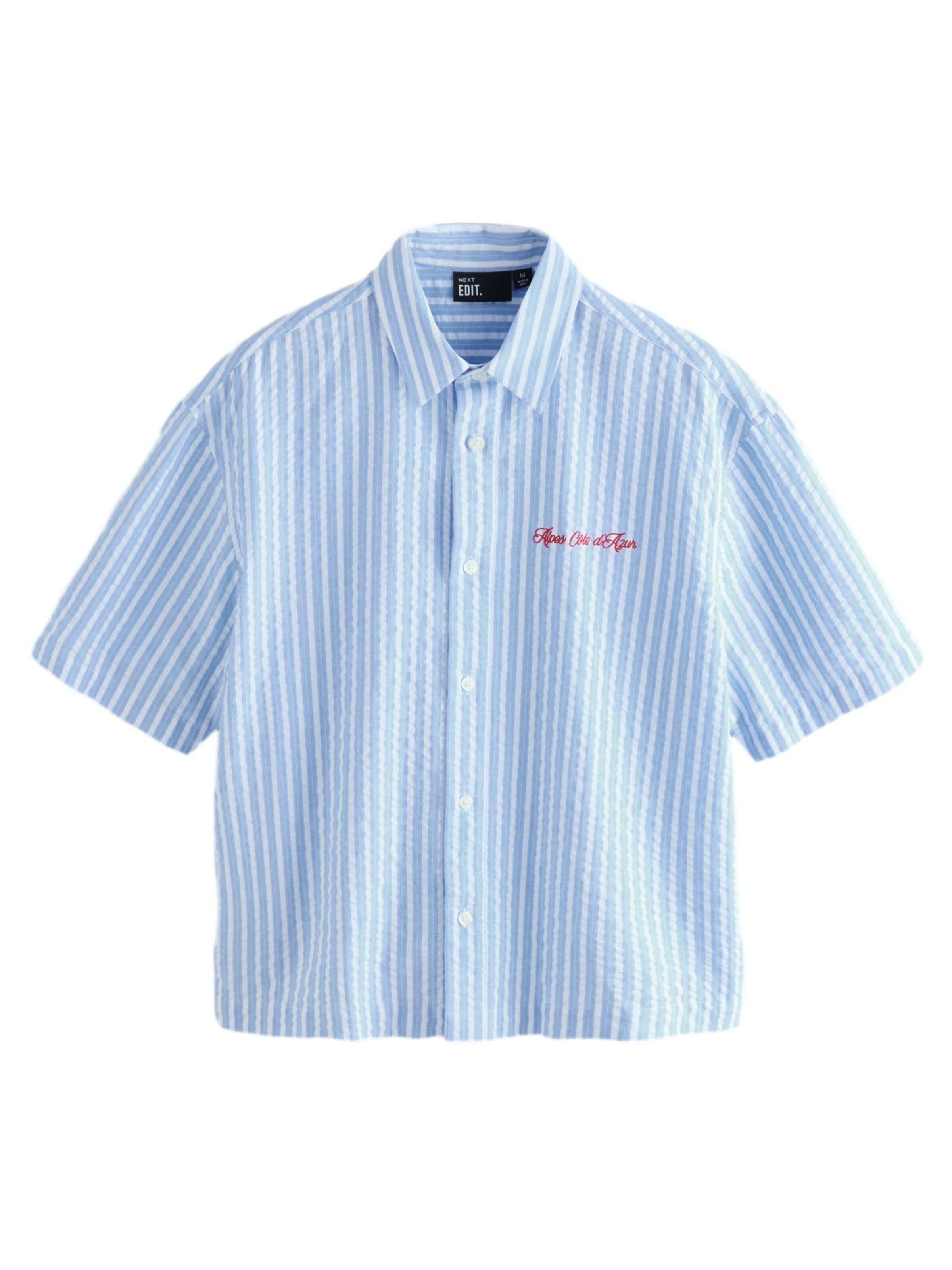 Fit confort Chemise 'Edit' Next en bleu : devant