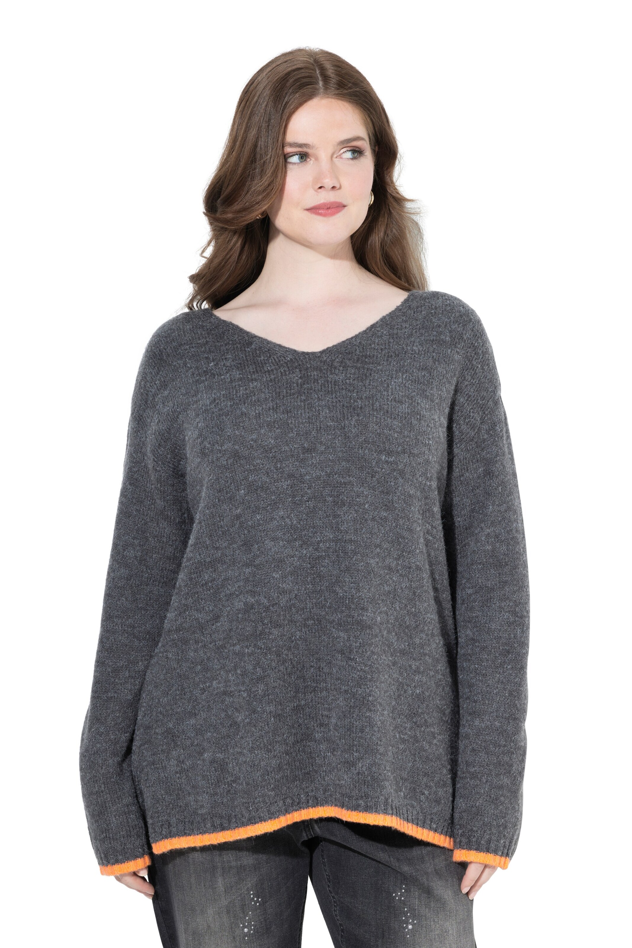 Ulla Popken - Pullover em cinzento: frente