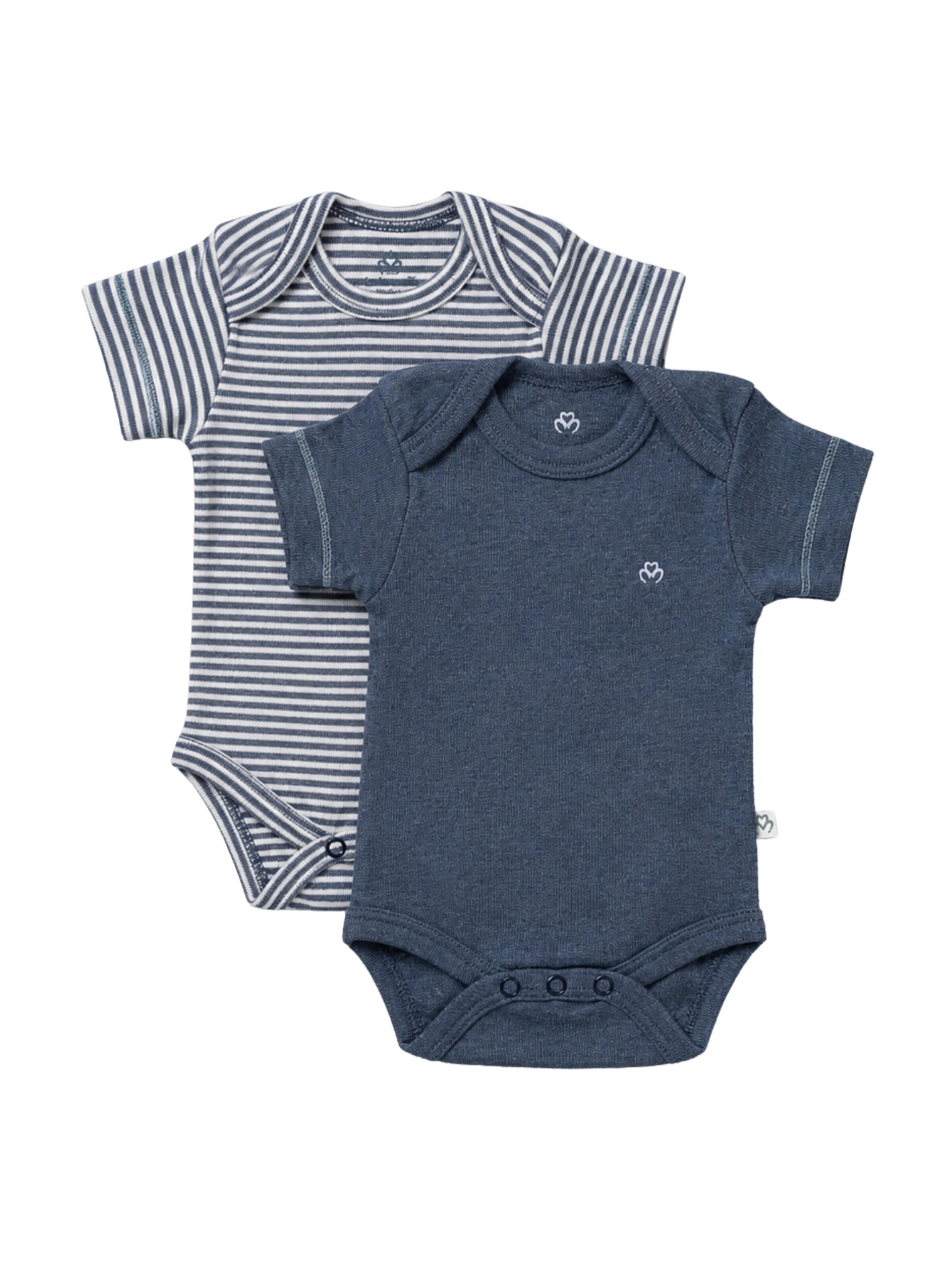 OrganicEra Romper/Bodysuit 'OrganicEra Organic Newborn Baby Short Sleeve Bodysuit,2 pcs Set' in Blue: front
