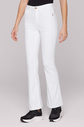 Soccx Regular Flared Jeans PA:LA Regular Fit in Weiß: Vorderseite