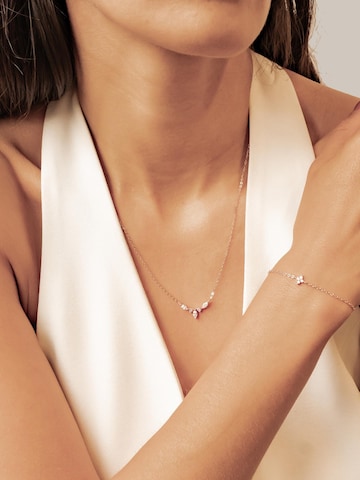 Hey Happiness Sieraden set 'Gemstone Crown Necklace & Daisy Bracelet Set' in Goud: voorkant