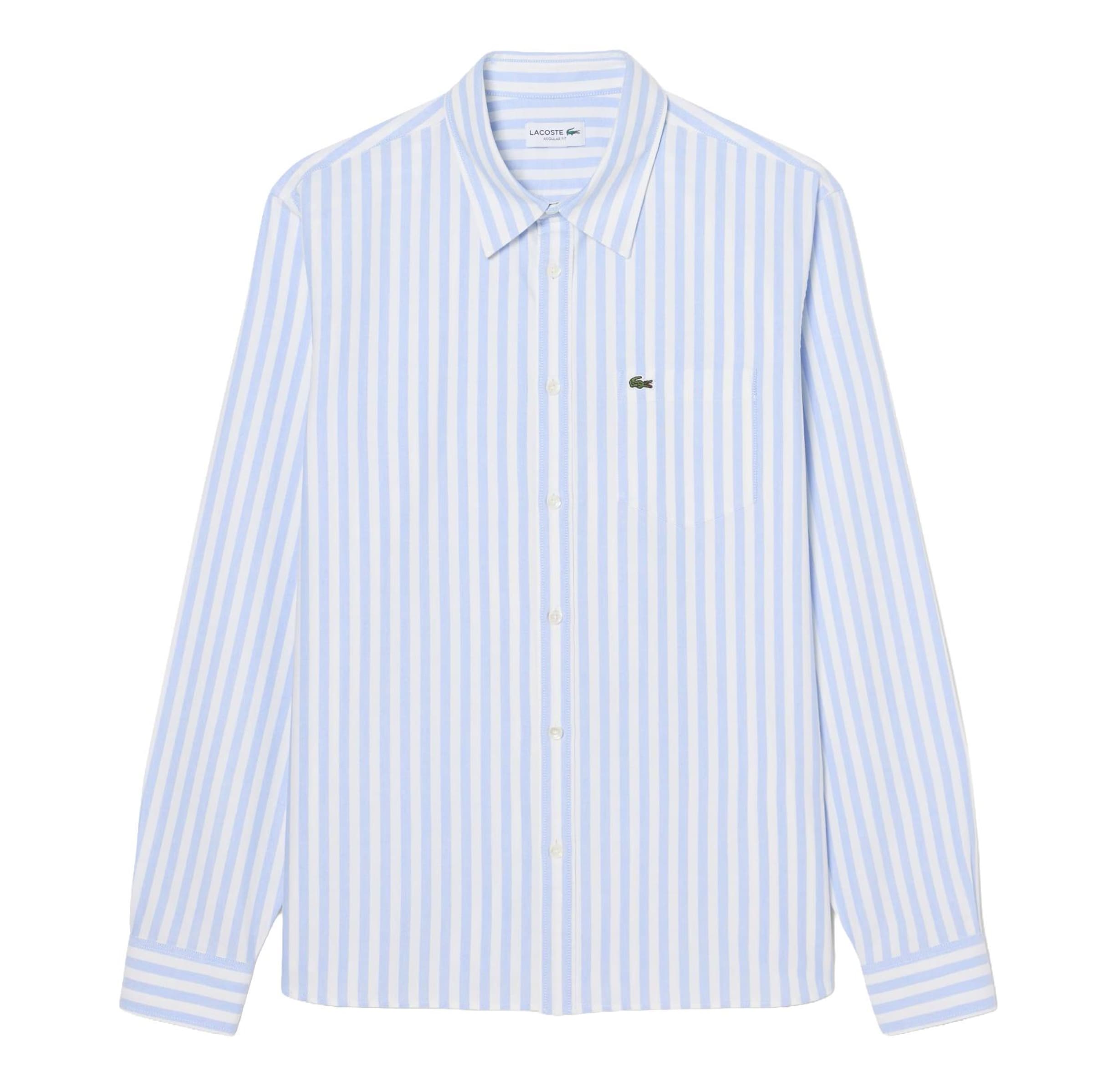LACOSTE Comfort fit Button Up Shirt in Blue: front