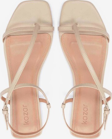 Kazar T-bar sandals in Beige