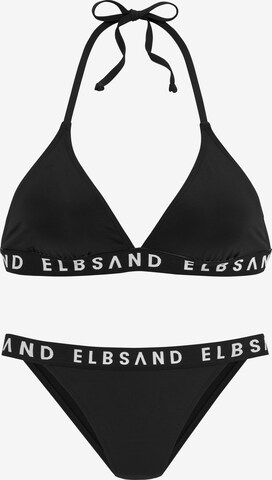 Elbsand Bikini in Zwart: voorkant