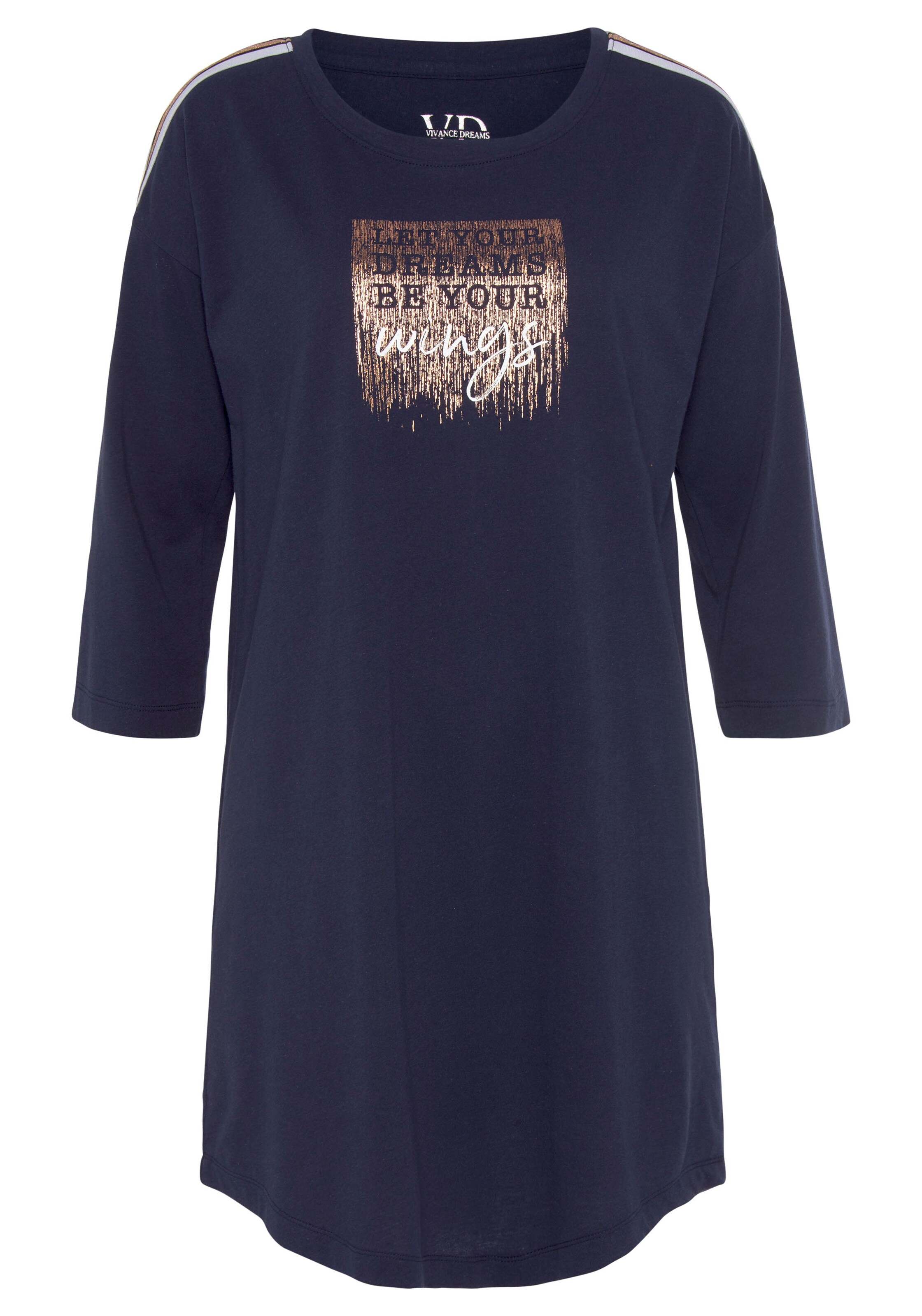 VIVANCE Yöpaita 'Dreams' värissä sininen: etupuoli