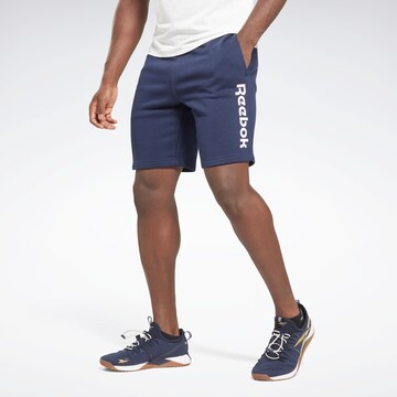 Reebok Regular Workout Pants in Blue: front