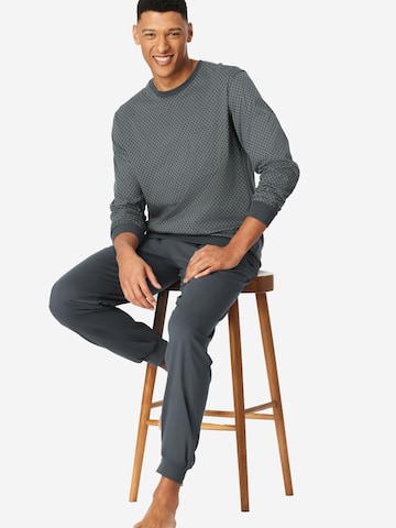 SCHIESSER - Pijama largo 'Comfort Essentials' en azul