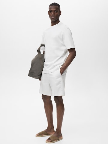 Tricou 'ANOUK' de la MANGO MAN pe alb
