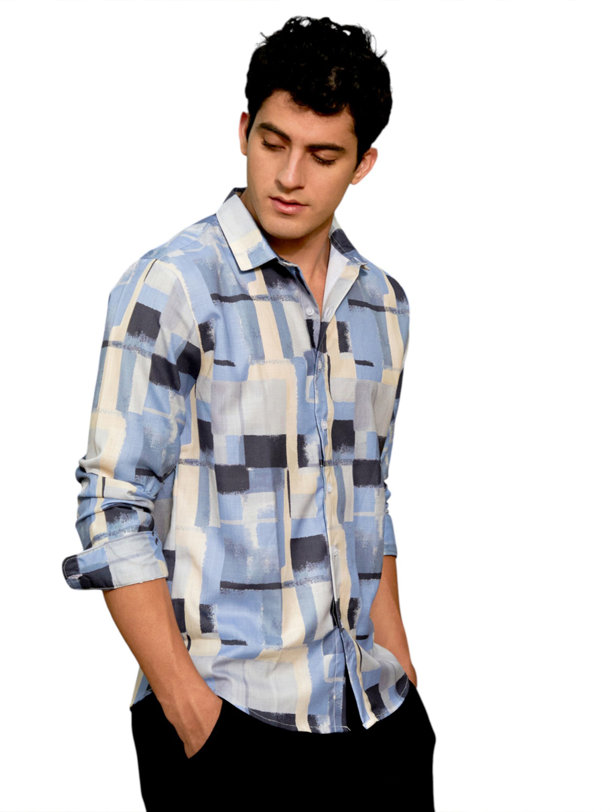 Campus Sutra Средняя посадка Рубашка 'Julieta' в Синий