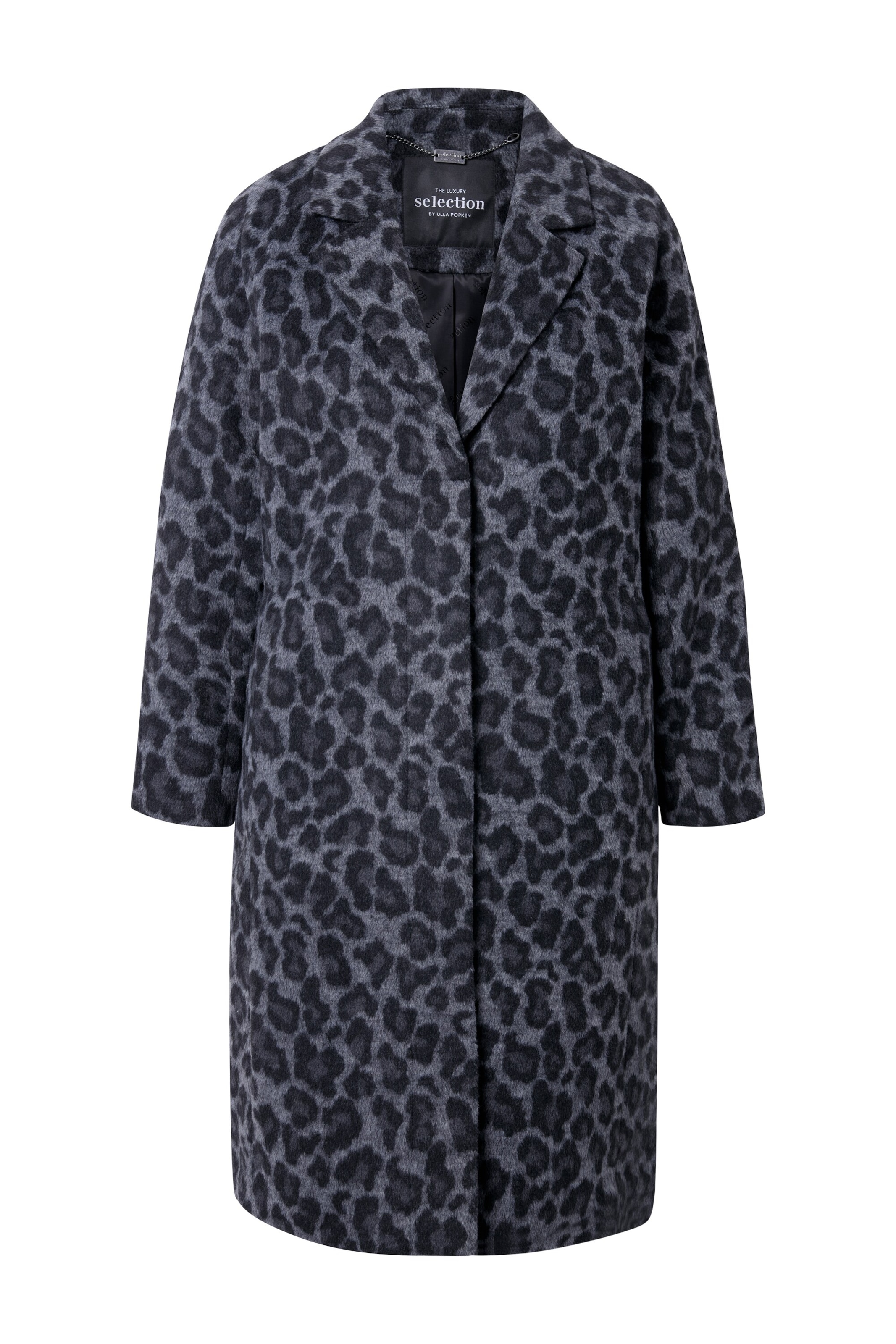 Ulla Popken Tussenmantel in Zwart: voorkant