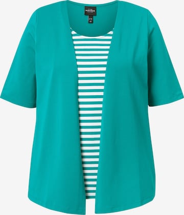 T-shirt Ulla Popken en vert : devant