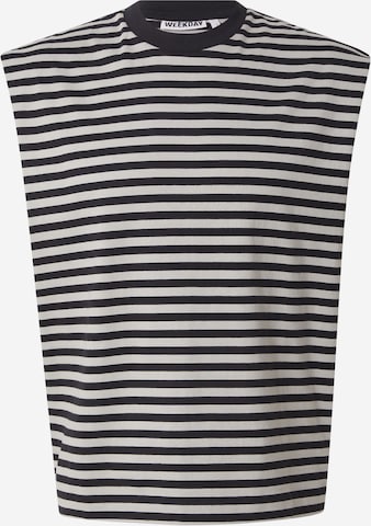 T-Shirt WEEKDAY en noir : devant