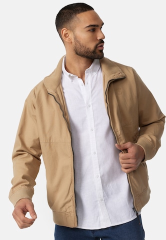 INDICODE JEANS Between-Season Jacket ' Forty ' in Beige: front