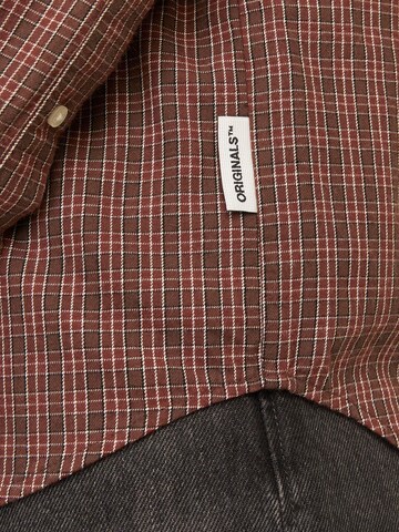JACK & JONES Comfort fit Overhemd 'JORROBB' in Bruin