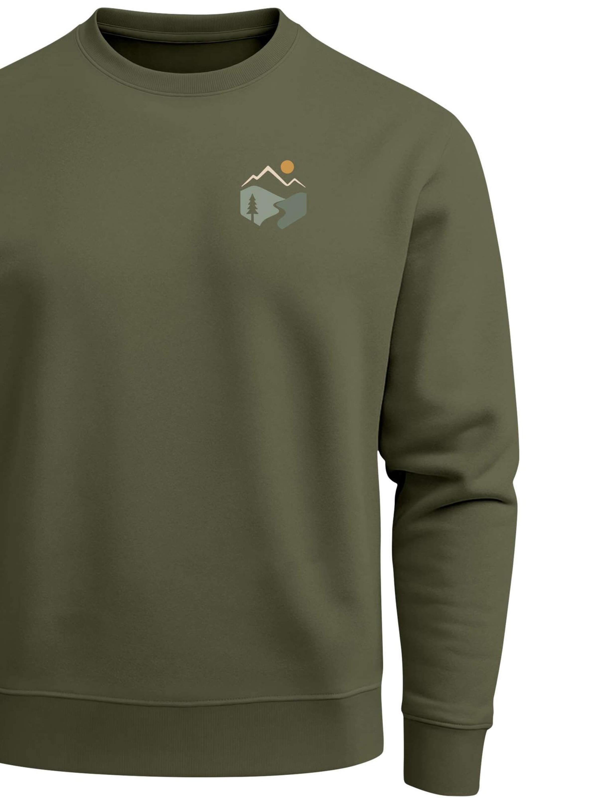 Neverless Sweatshirt 'Mountain Trail'‌‌‌‌‌‌‌‌ in Grün