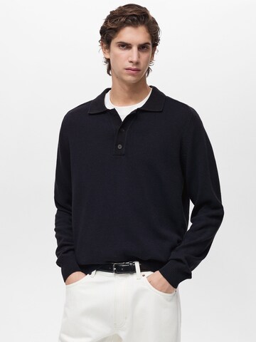 MANGO MAN Trui 'DAILYS' in Blauw: voorkant