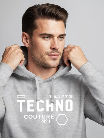 Neverless Sweatshirt 'Techno Couture'‌‌‌‌‌ in Grau