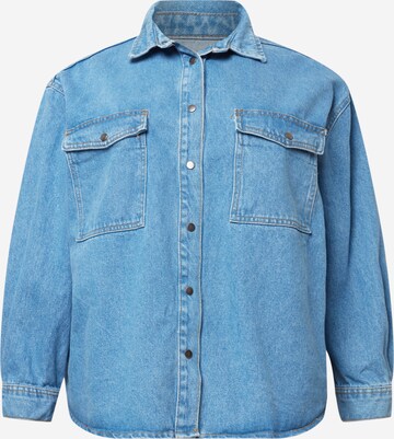 Nasty Gal Plus Between-season jacket in Blue: front