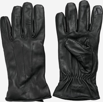 JACK & JONESKlasične rukavice 'JACMONTANA LEATHER GLOVES NOOS' - crna boja: prednji dio