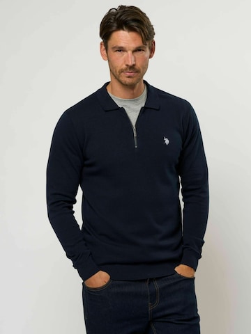 Pull-over ' Dave Half ' U.S. POLO ASSN. en bleu