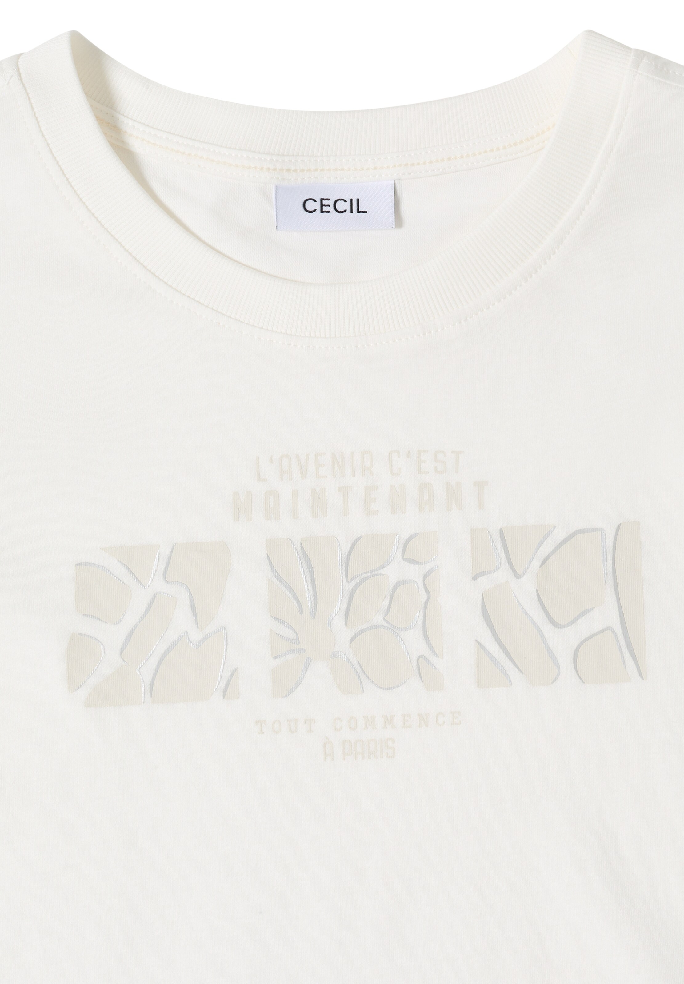 CECIL T-Shirt in Weiß