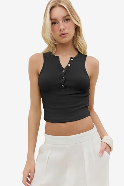 No Matter What Top in schwarz, Produktansicht