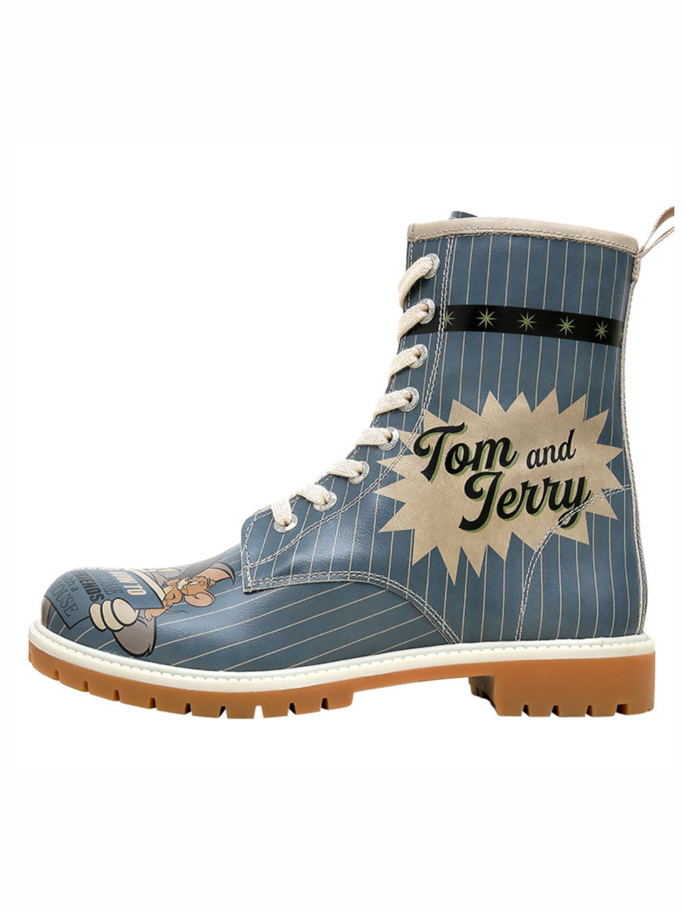 DOGO Schnürstiefel 'Tom and Jerry Friends-with-a-Mouse'‌‌‌‌‌ in Blau: Vorderseite