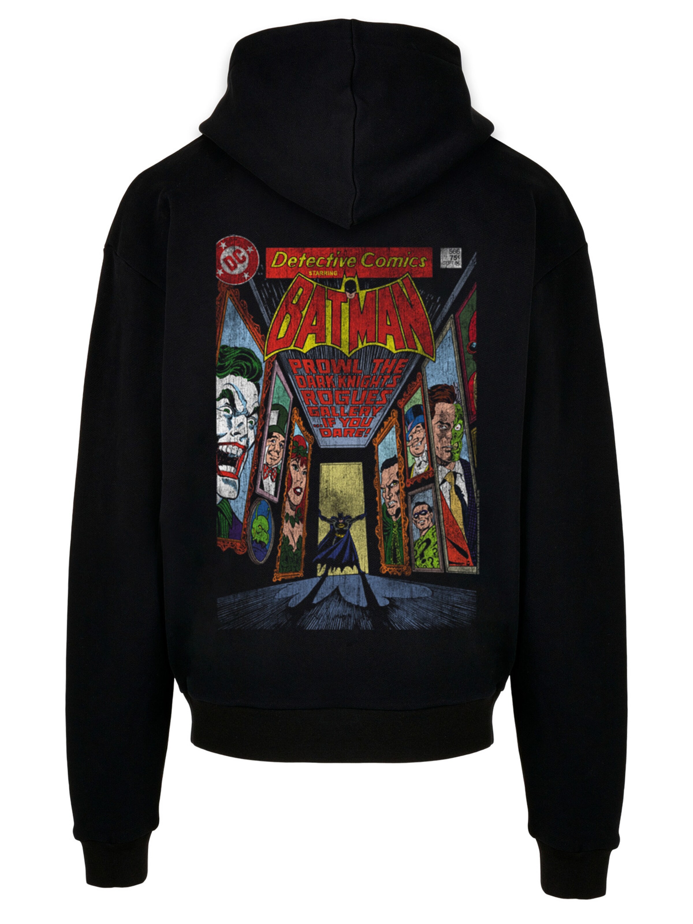 F4NT4STIC Sweatshirt 'DC Comics Batman Rogues Gallery Cover' in Black: front