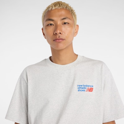 new balance T-Shirt 'Athletics' in hellgrau, Produktansicht