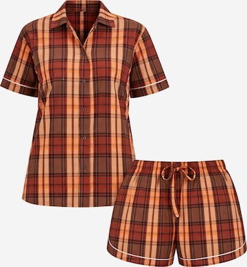LEAFLETIC Pyjama in Braun: Vorderseite