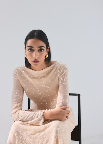 MANGO Dress 'Perla' in Beige