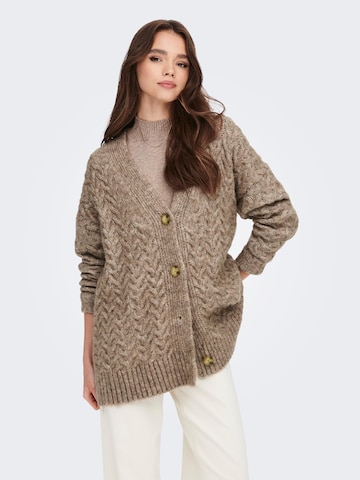 Cardigan 'Trudy' ONLY en marron : devant