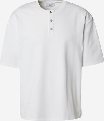 DAN FOX APPAREL قميص 'Jean' بلون أبيض: الأمام