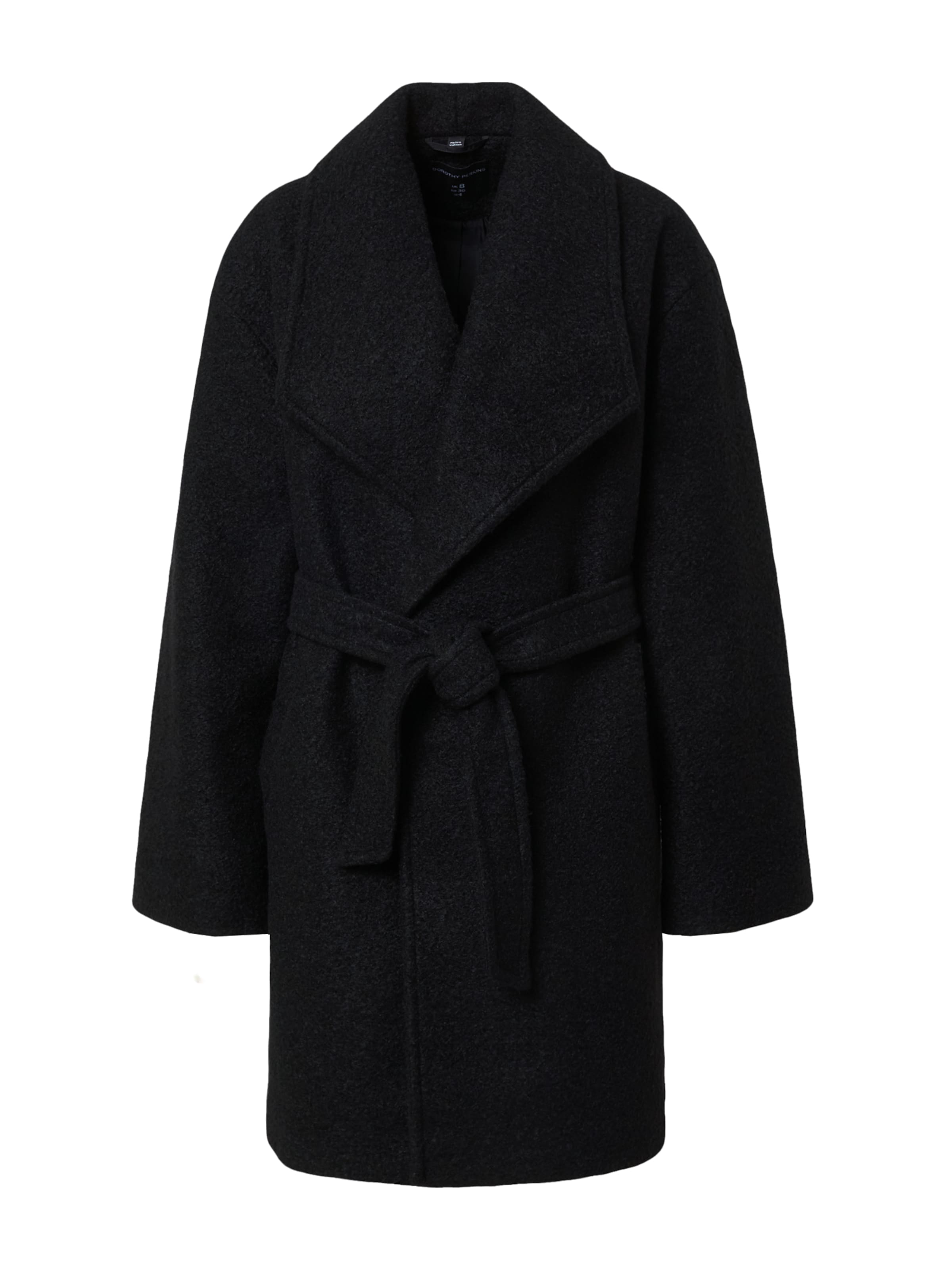 Dorothy Perkins Kevad-sügismantel, värv must: eest vaates