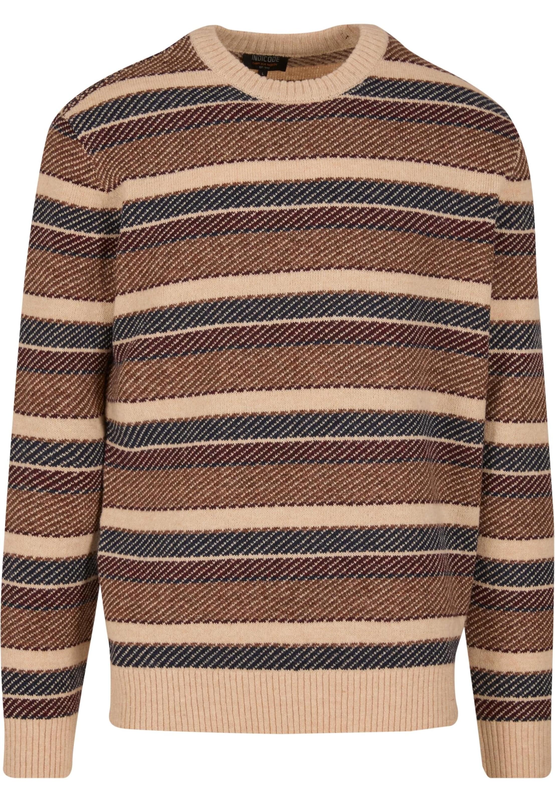 INDICODE JEANS Sweter 'Penn' w kolorze beżowy: przód