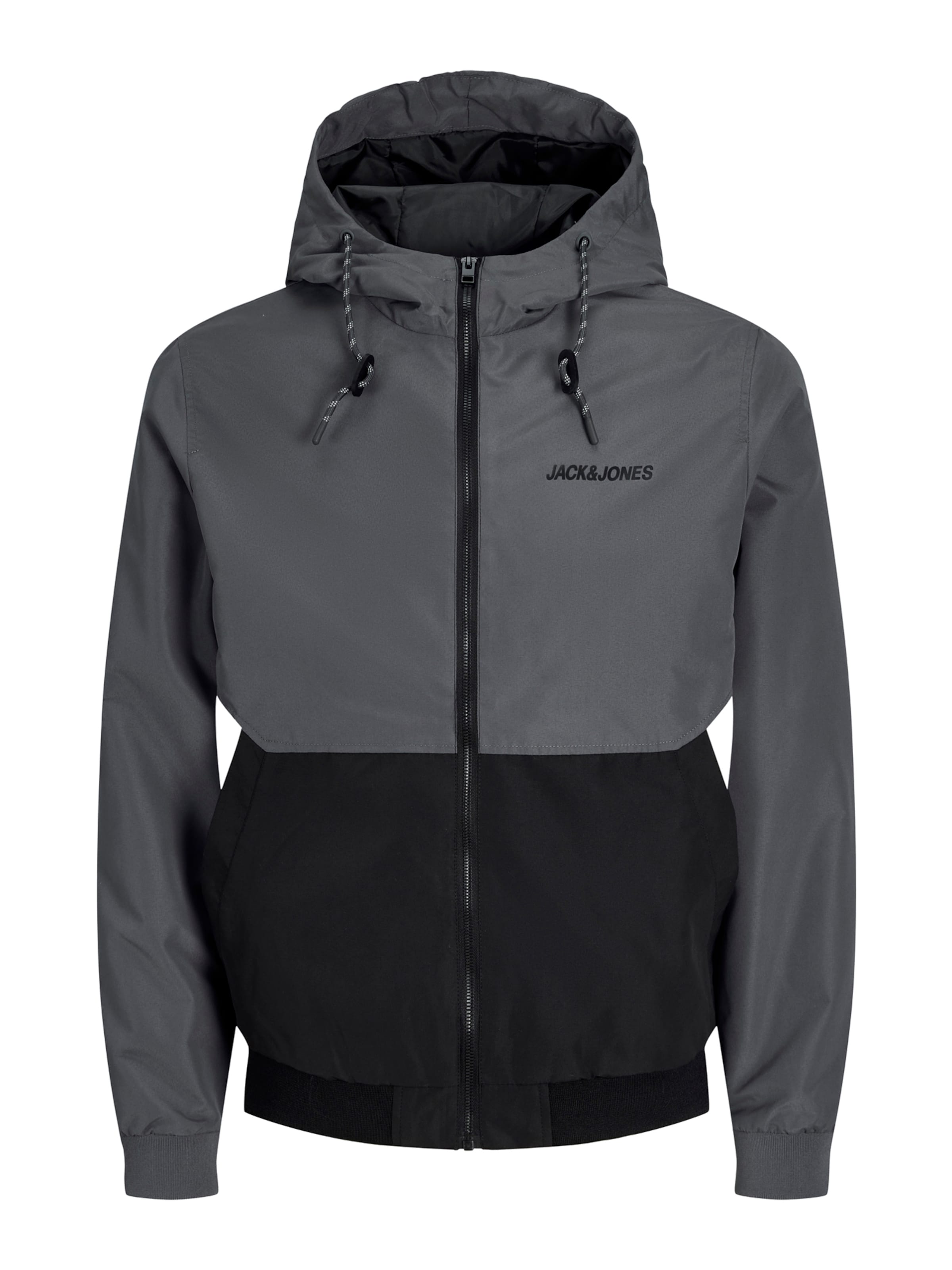 JACK & JONES Φθινοπωρινό και ανοιξιάτικο μπουφάν 'JJERush' σε γκρι: μπροστά