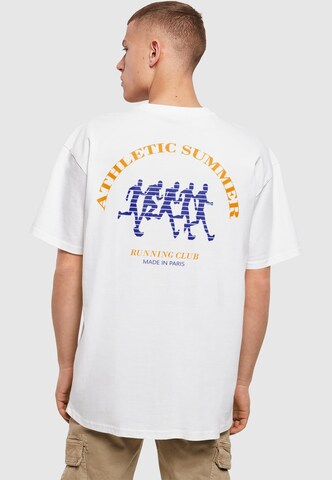 Merchcode T-Shirt 'Athletic Summer' in Weiß: Vorderseite