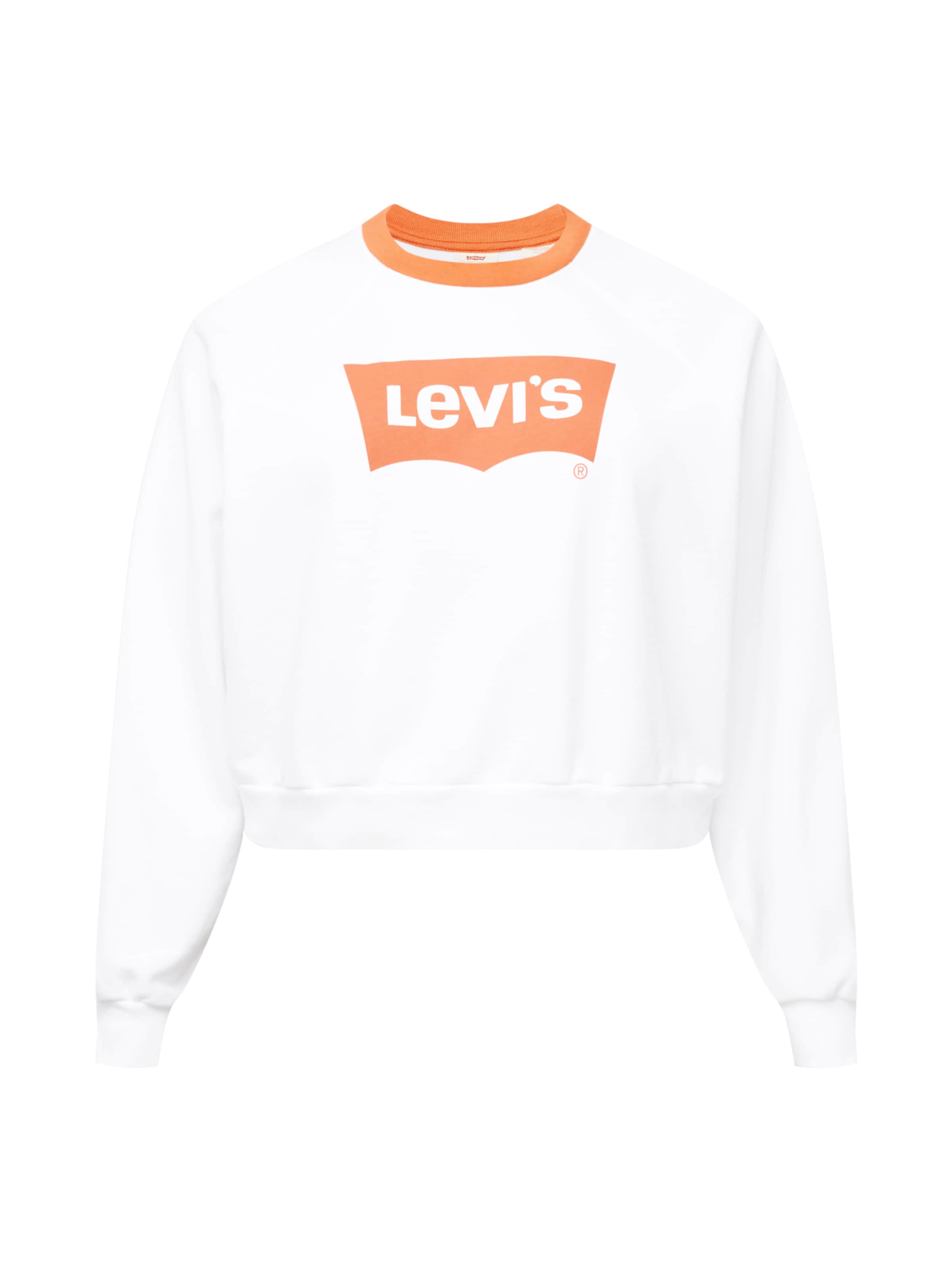 Levi's® Plus Mikina 'PL Vintage Raglan Crew' - Biela: predná strana