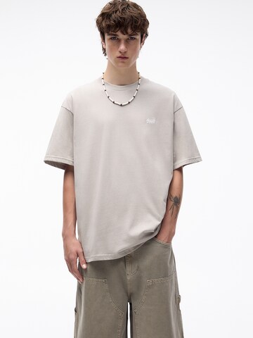 T-Shirt Pull&Bear en gris : devant