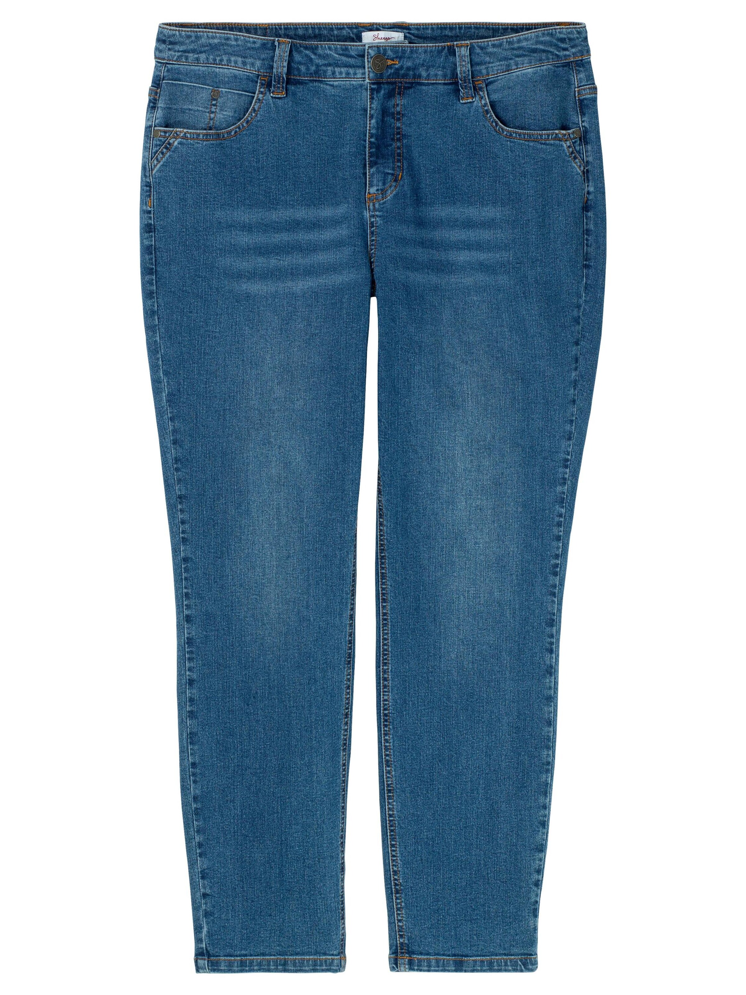 SHEEGO Úzky strih Džínsy - Modrá: predná strana