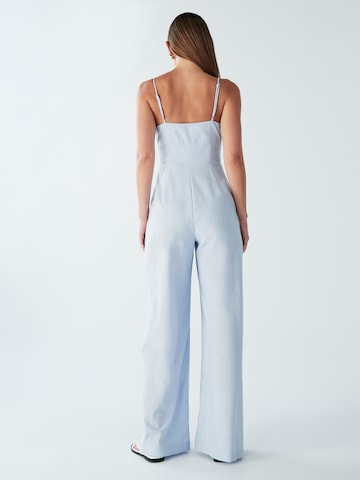 Willa Jumpsuit 'Palms' in Blau: Rückseite