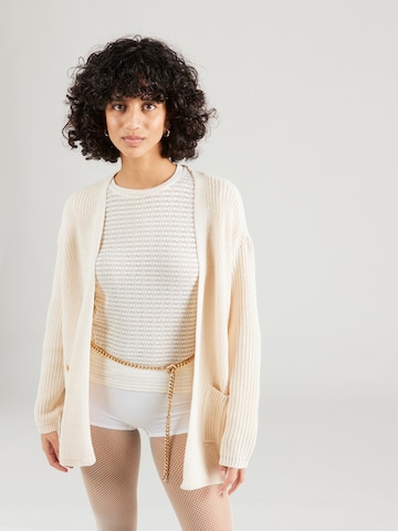 Cardigan 'FABULOUS' VERO MODA en beige : devant