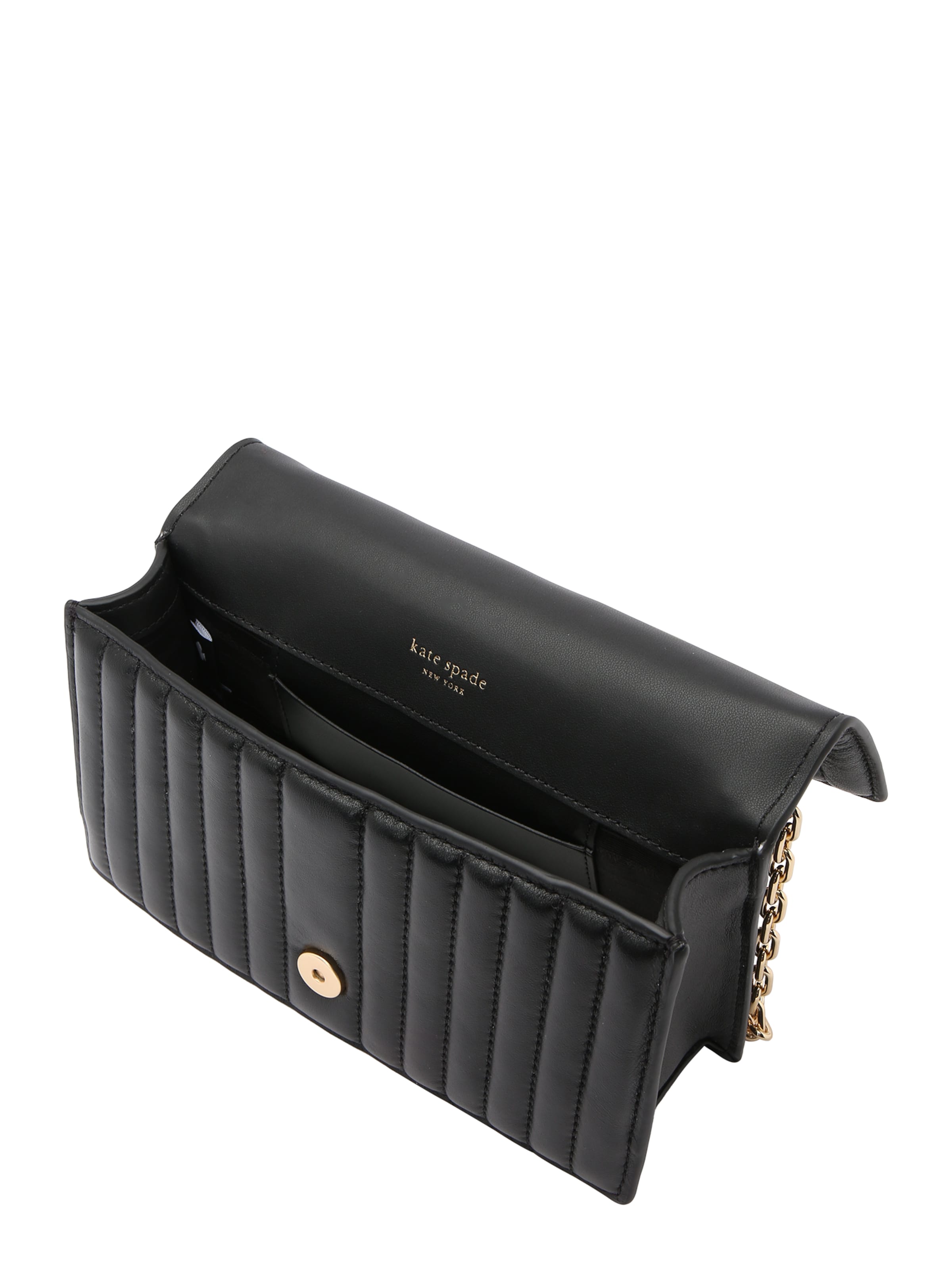 Kate Spade Skuldertaske 'Deco Quilted Mini Flap Chain Crossbody' i sort