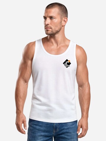 Neverless Shirt 'Wave Badge' in White: front