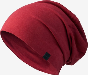 MSTRDS Muts ' Jersey Beanie ' in Rood: voorkant