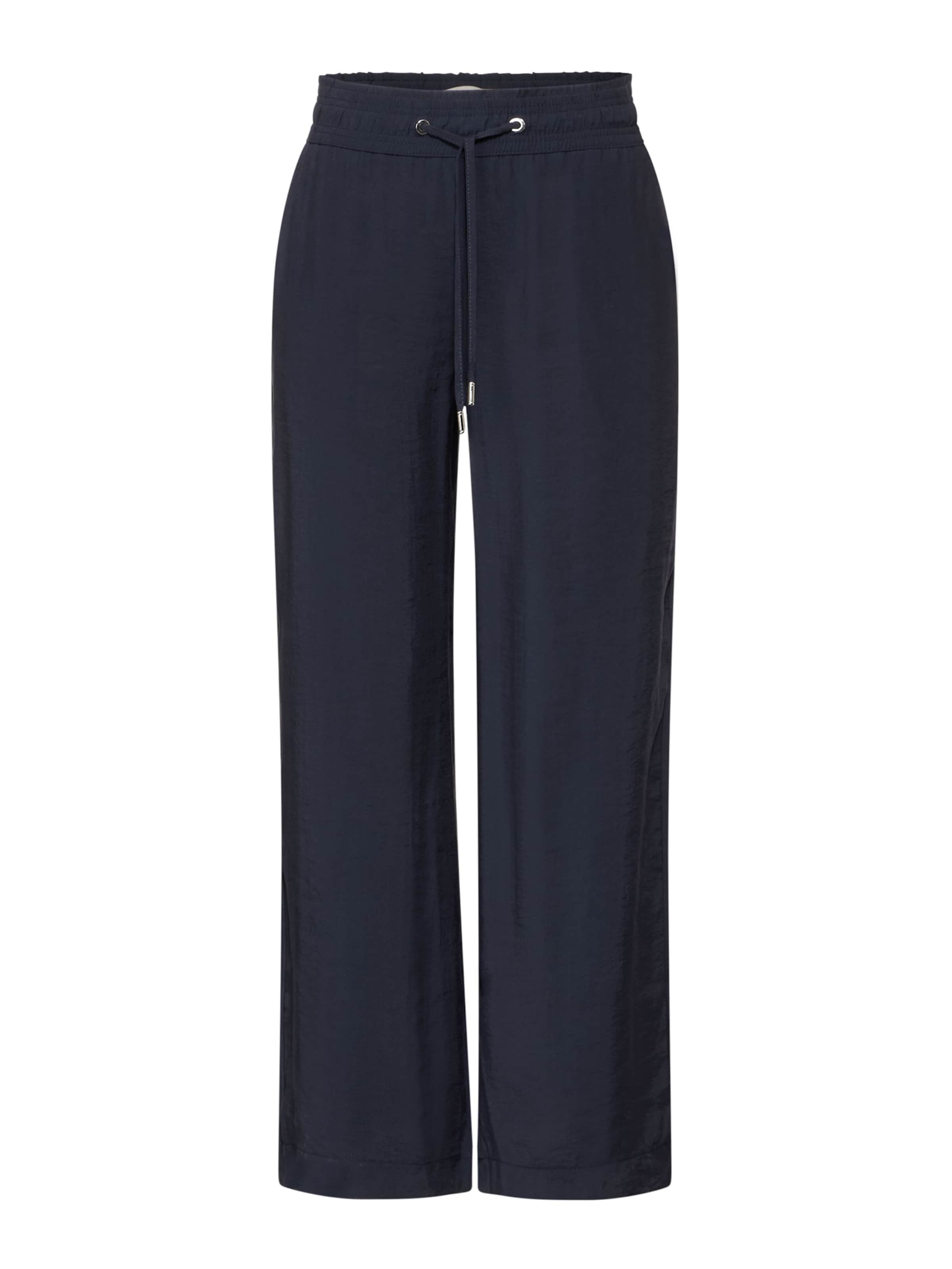 STREET ONE - Perna larga Calças em azul: frente