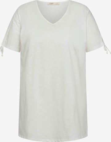 T-shirt Ulla Popken en blanc : devant