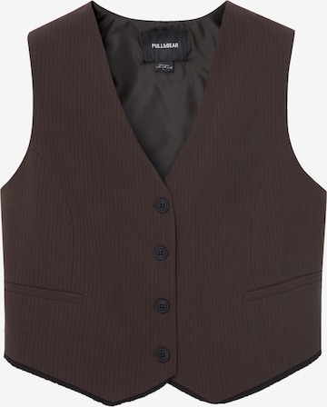 Pull&Bear Vest in Brown: front