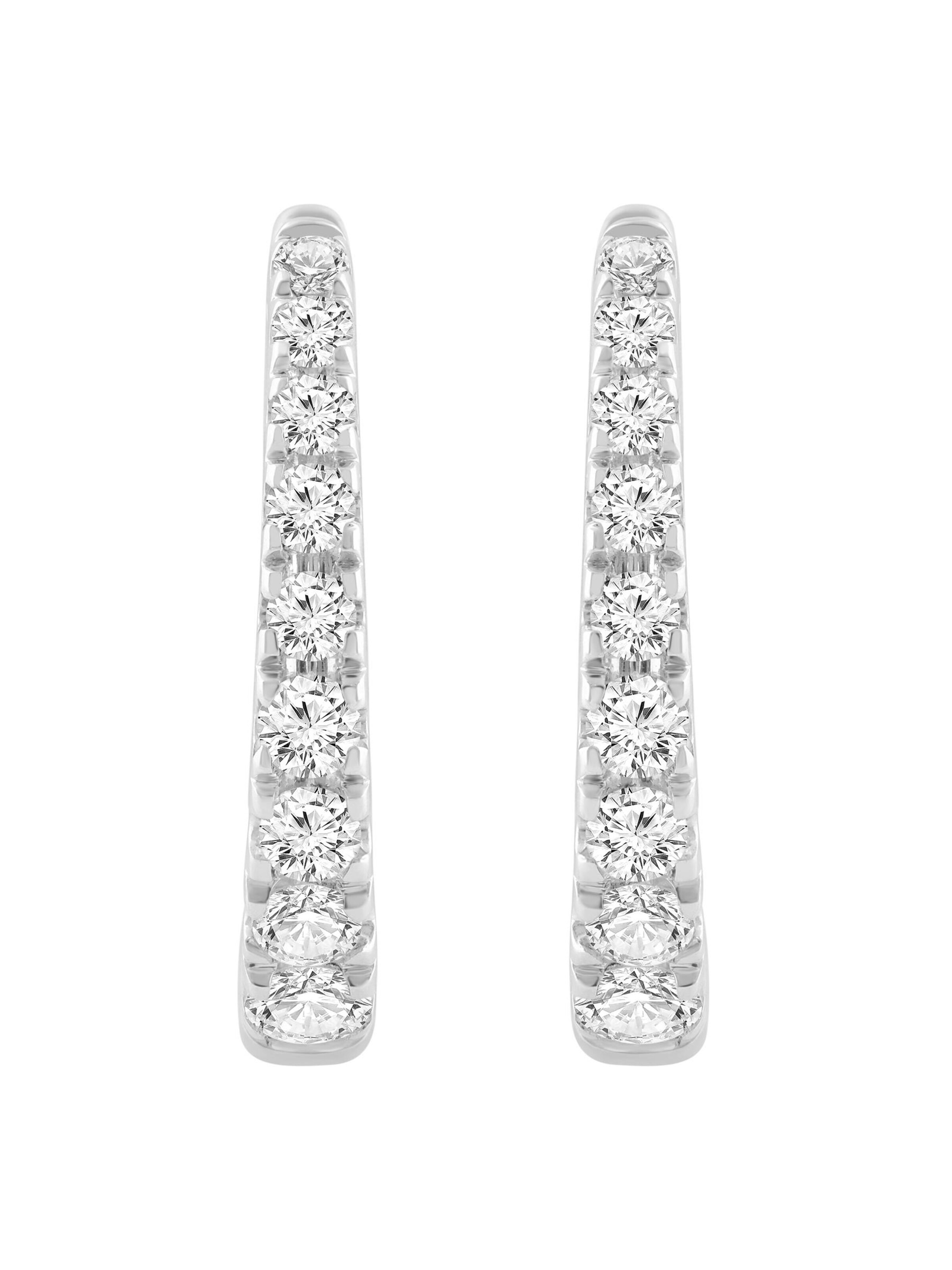 ETHISHER DIAMANTEN Oorbellen in Zilver