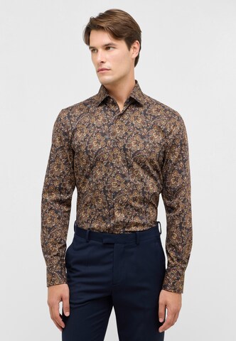 ETERNA Slim fit Business Shirt in Brown: front